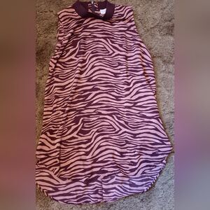 Womens zebra top blouse Loft outlet size m
